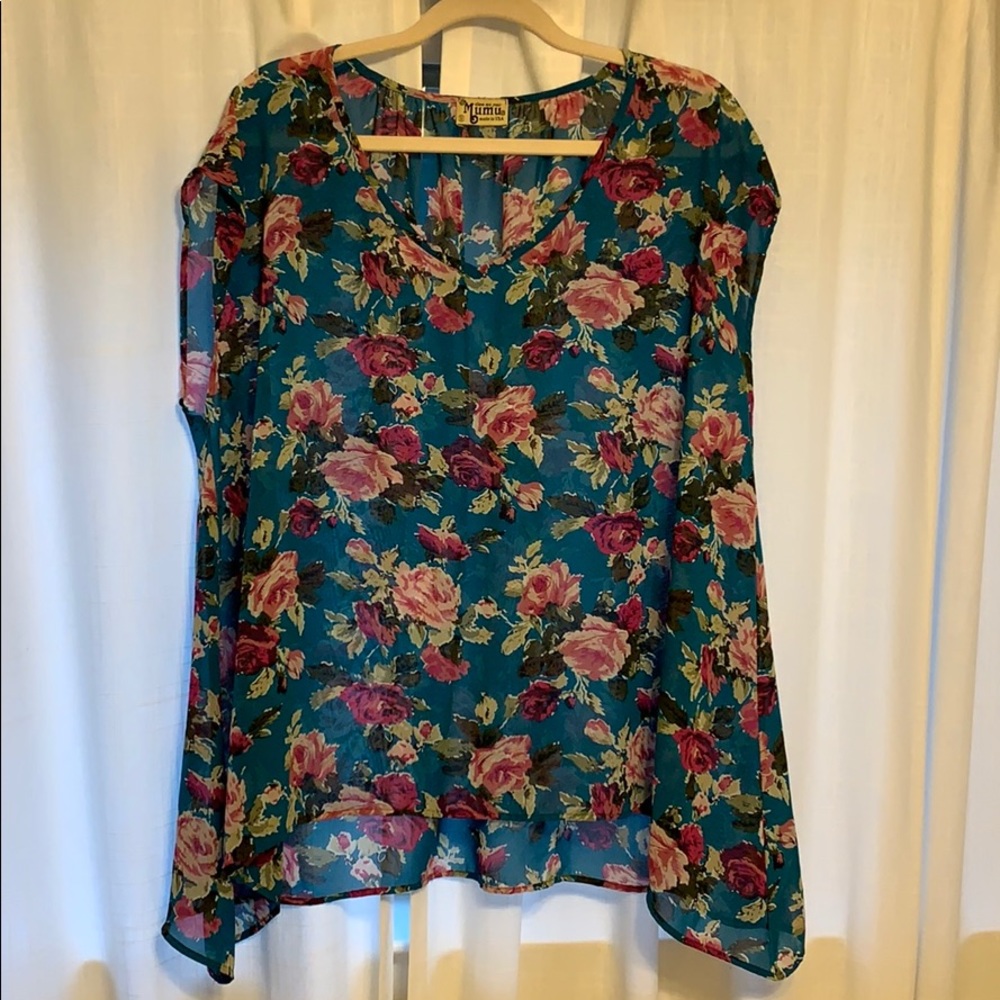 Shoe Me Your Mumu flower pattern Tunic